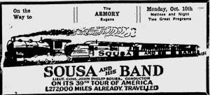 Sousa at the Eugene Armory